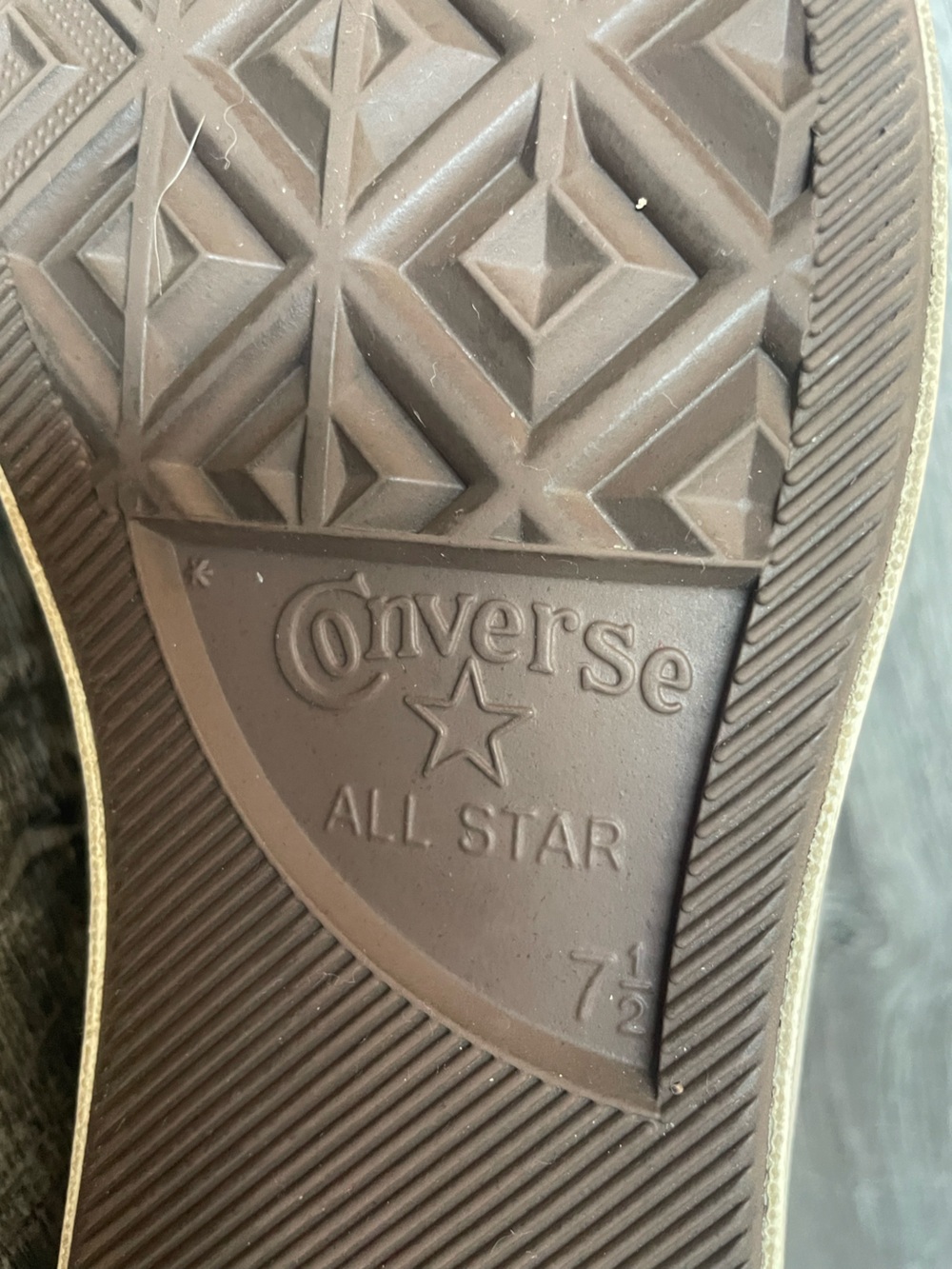 Converse High Top Sneakers in Sage Green and Cream - Picture 6 of 8